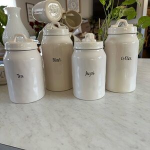 Rae Dunn Script Canister Set OG hard to find